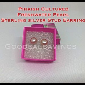 Pinkish Cultured Freshwater Pearl sterling silver